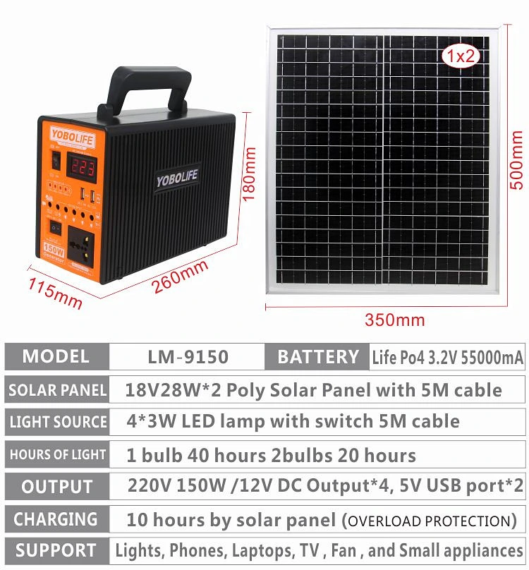 Home Application Multi Home Solar Power System for TV /Fan/Router Solar Energy Systems