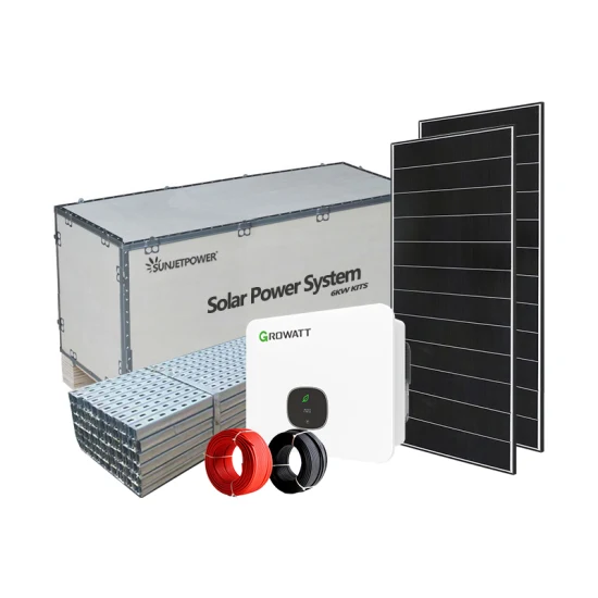 Painel fotovoltaico do sistema de energia solar fora da instalação do telhado do sistema de energia solar da grade
